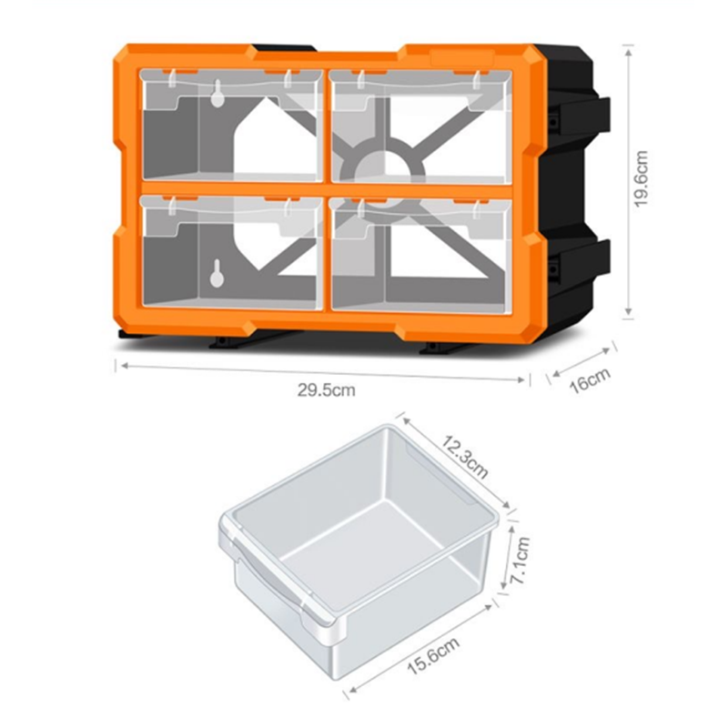 Plastic box rectangular box tool box screw fittings classification grid ...