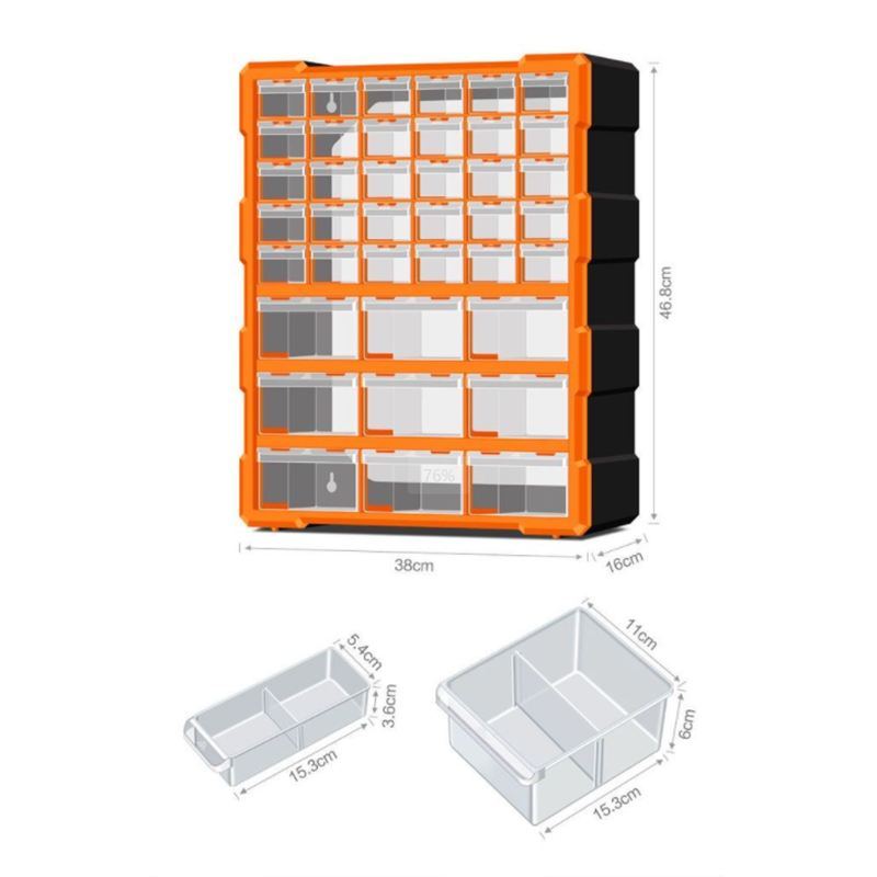 Plastic box rectangular box tool box screw fittings classification grid ...