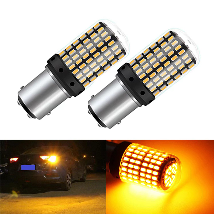 144 SMD LED Bulbs 12V Ba15s/1156/1157 Dual Color Red & White for Turn ...