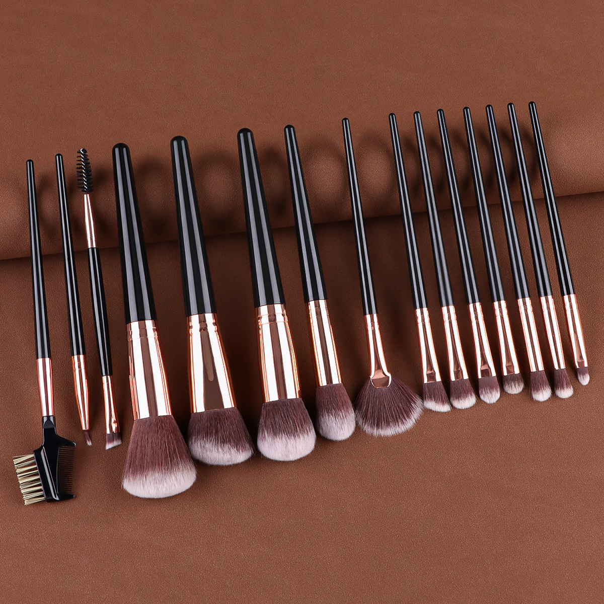 15-Piece Professional Makeup Brush Set | Eye Shadow + Blush + Powder ...