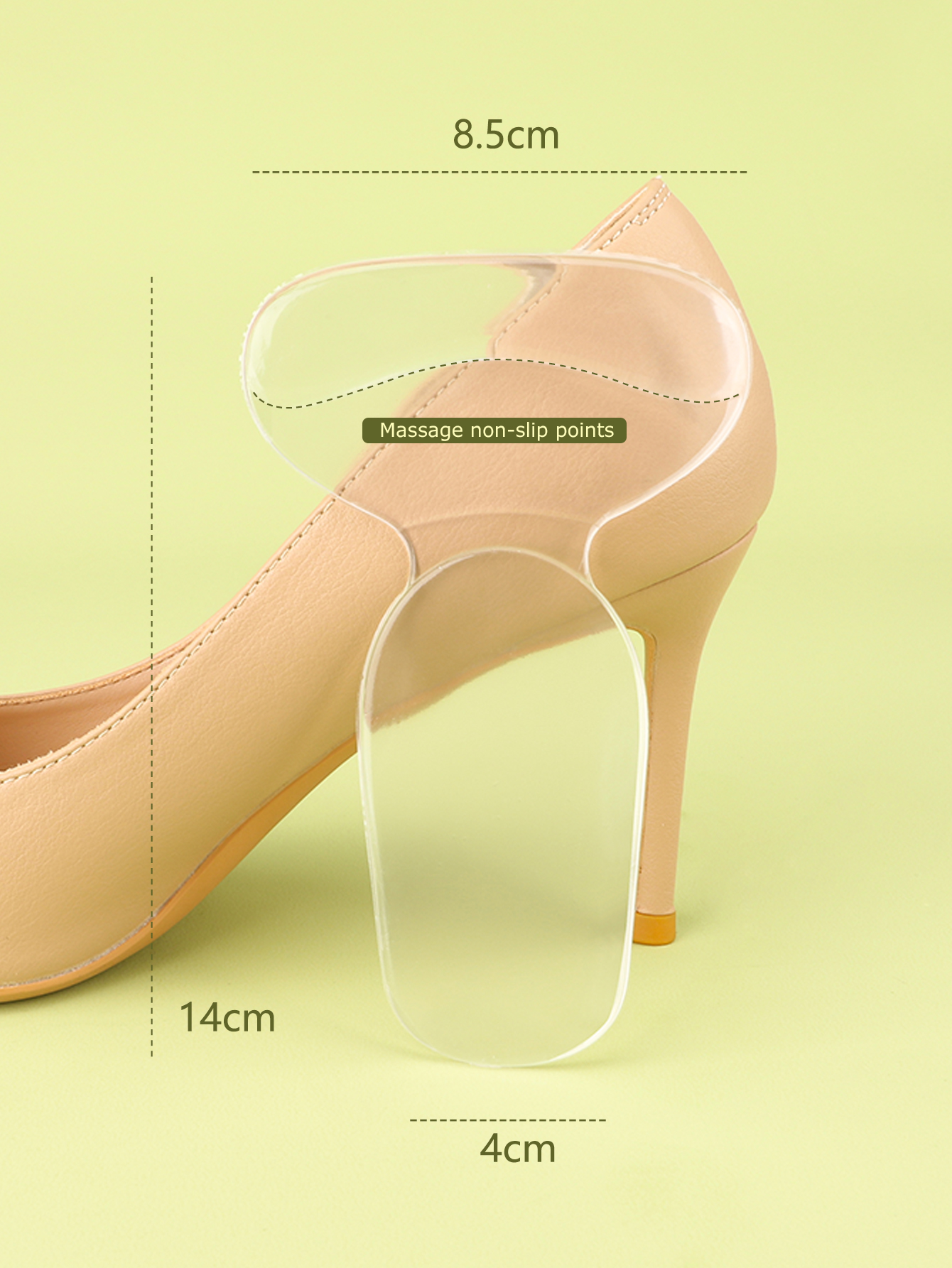 1 Pair Silicone Heel Stickers | 2-in-1 Gel Insoles for Men & Women ...