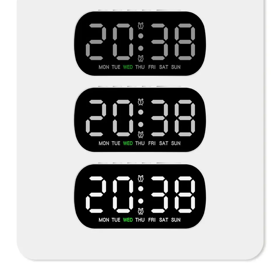 Desktop Digital Alarm Clock Multi-functional LED Digital Alarm Clock 12 ...