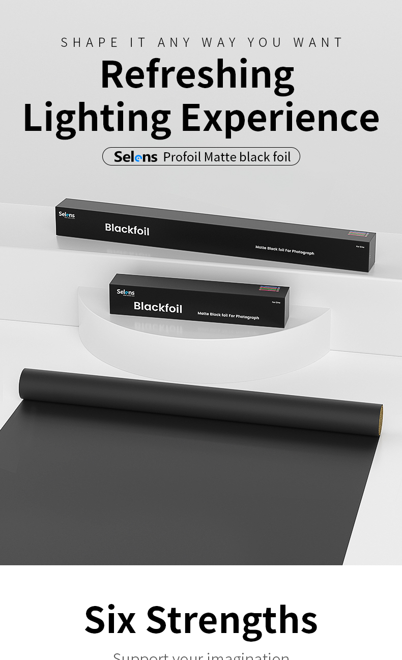 Selens Matte Cinefoil Roll, Blcak Foil for Photograph Shaping Light ...