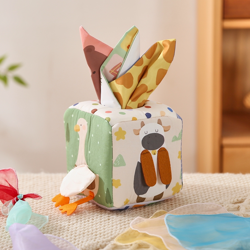 Baby Montessori Toy Magic Tissue Box Educational Learning Activity ...