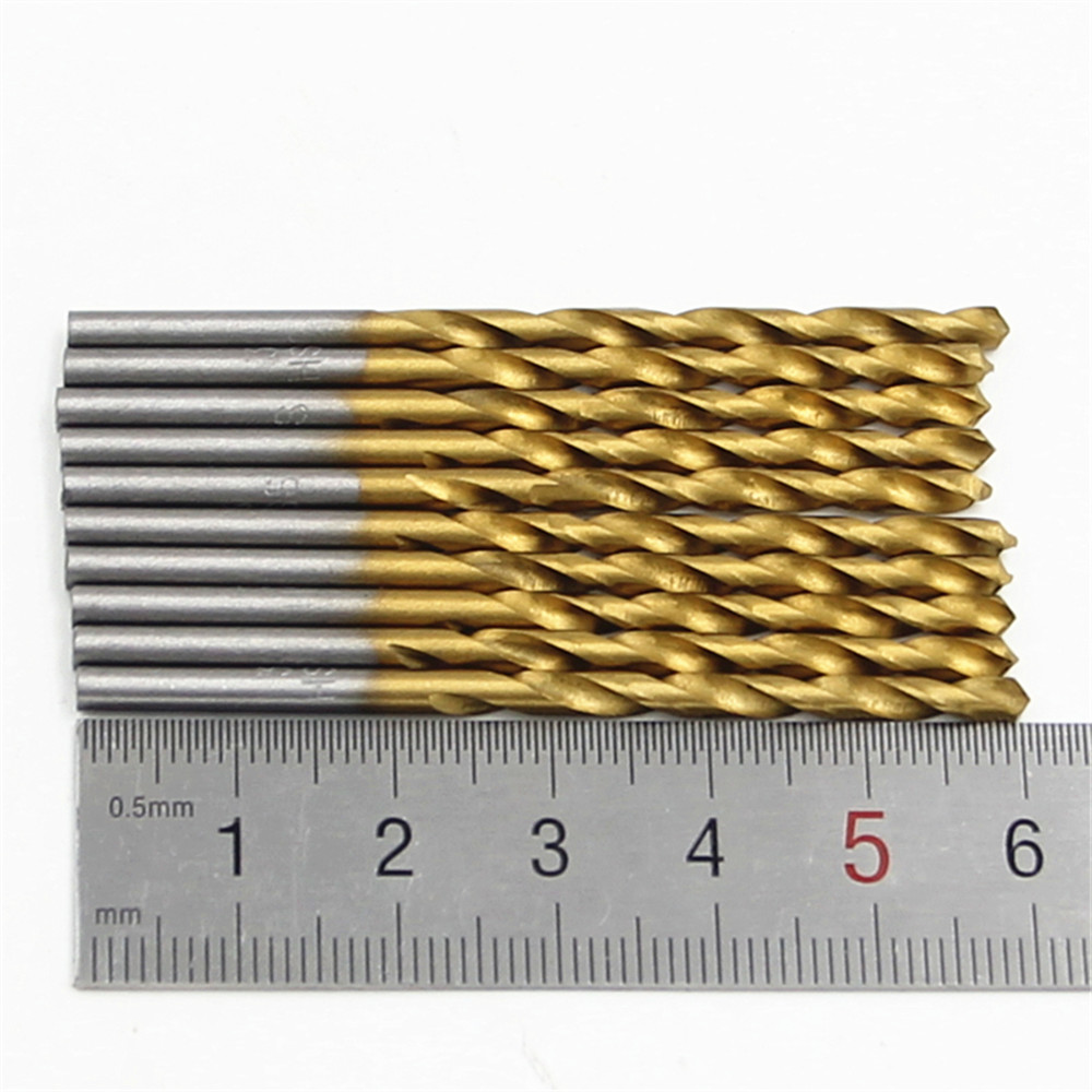 Titanium Coated Drill Bits Set - 50pcs Mini Twist Bits for Wood and ...