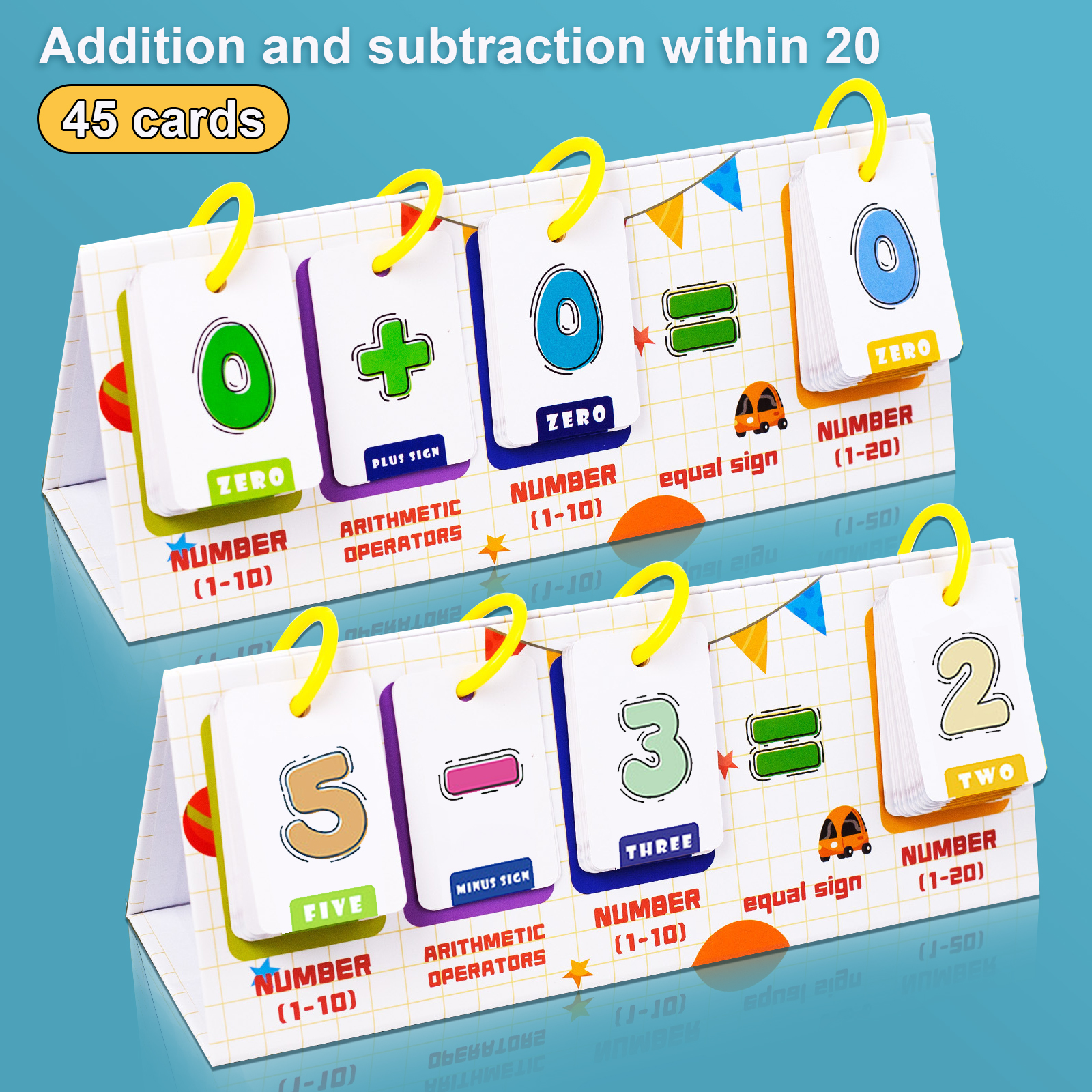 129Pcs Phonics English Flash Card CVC Words Vowel Consonant Desk ...
