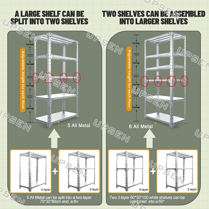 3-6 Tier Metal Boltless Rack Home kitchen Store Storage Rack Warehouse ...