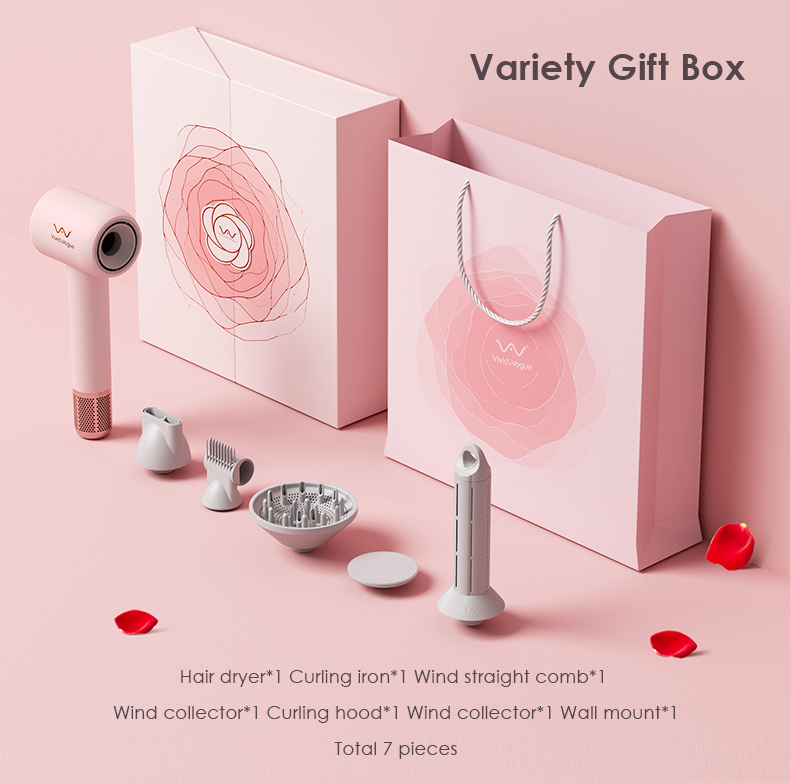 Vivid Vogue Pocket Hair Dryer Foldable Travel 7 IN 1 Curls Hide Flyways Highspeed Hair Dryer 70m s Airspeed Shopee Malaysia