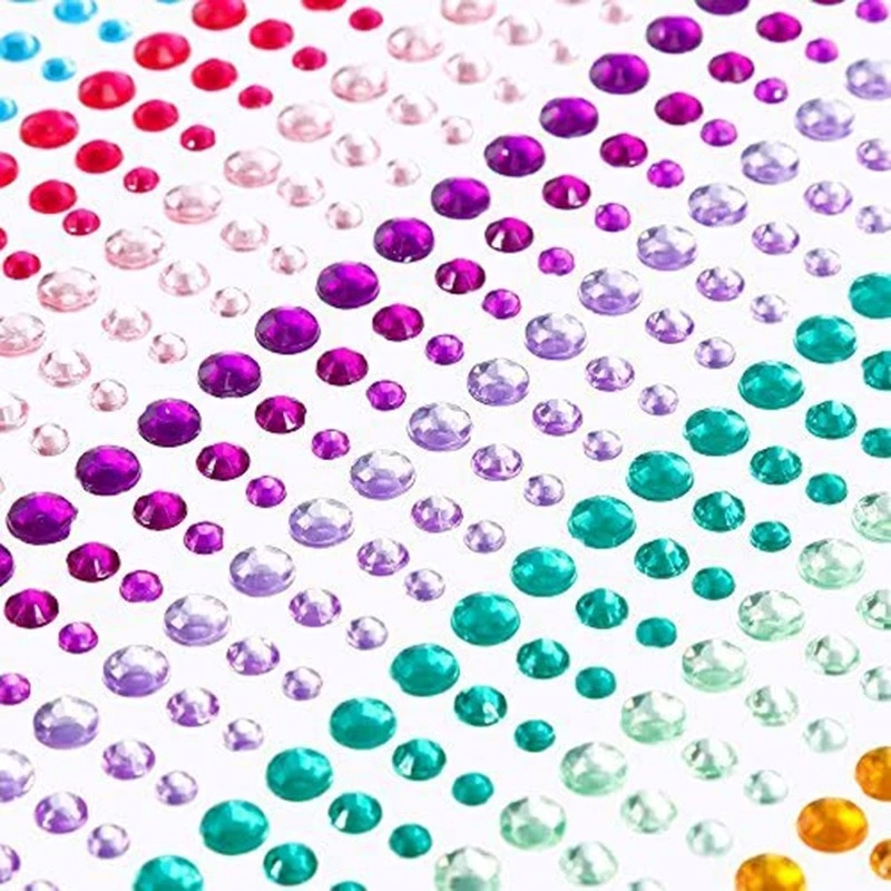 Crystal Rhinestones Stickers Self Adhesive Stickers Face Sticker Phone ...