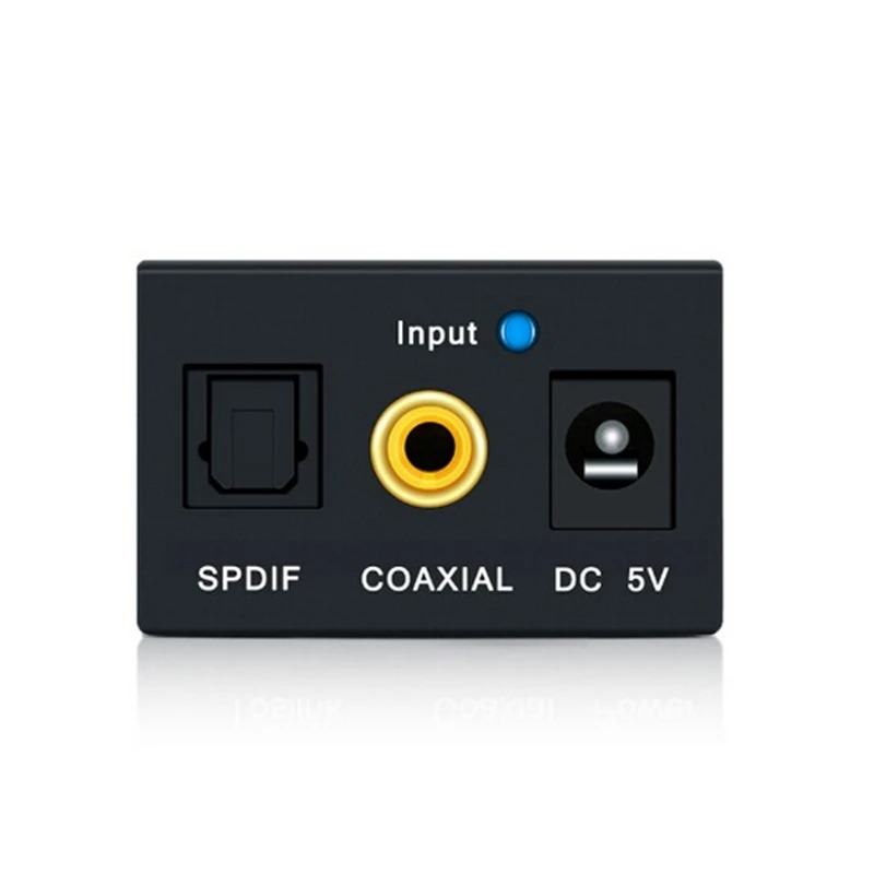 Digital To Analog Audio Converter – Optical/Coaxial To 3.5mm Jack & RCA L/R, USB Powered