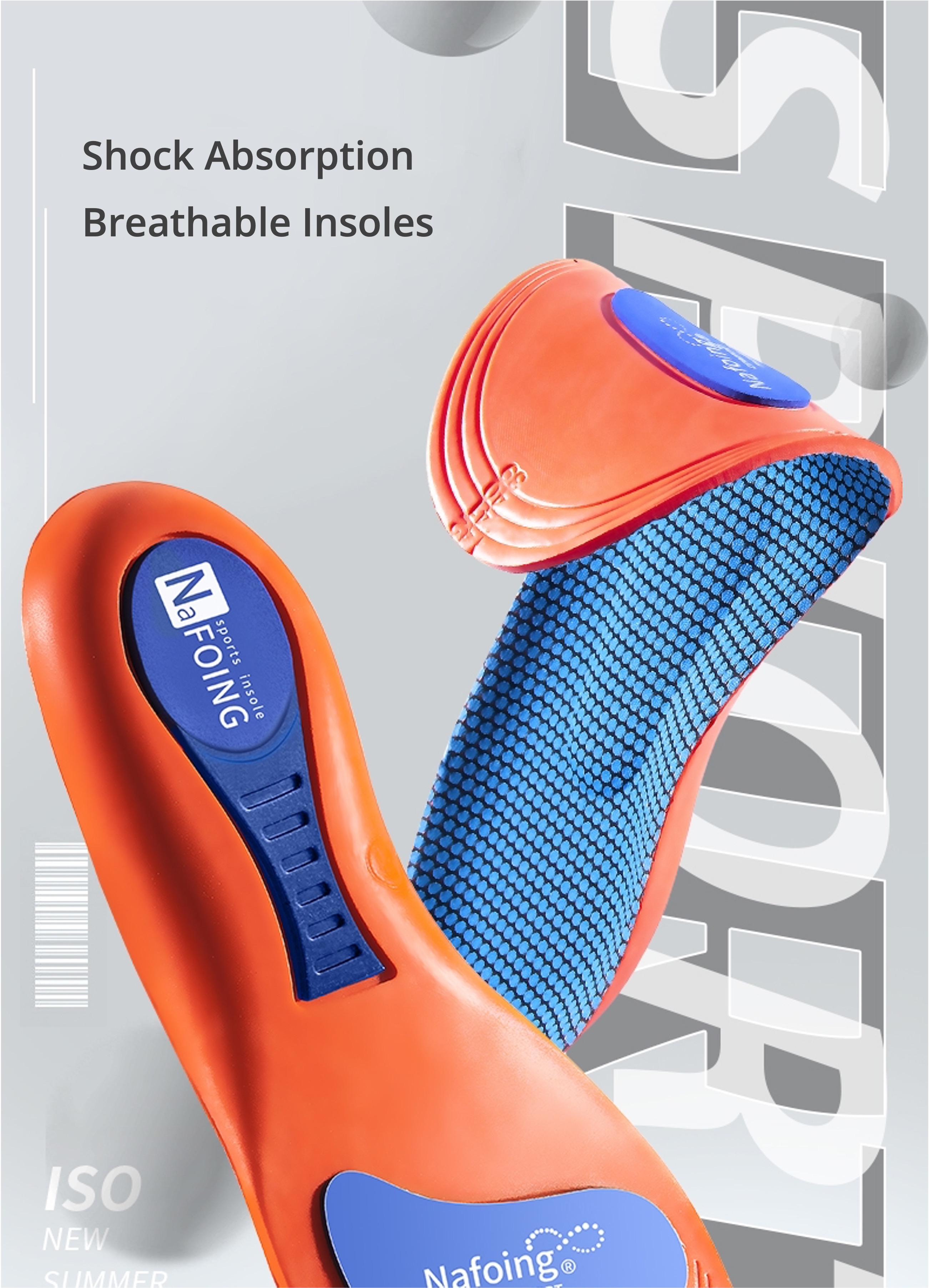 Orthopedic Sports Elasticity Insoles For Shoes Sole Unisex Technology ...