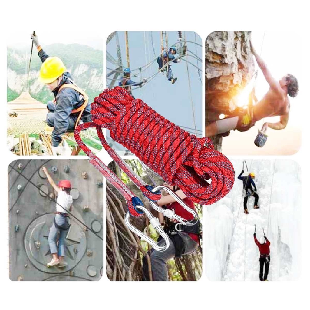 【COD】Outdoor Safety Rope 12mm Diameter Tree Wall Rock Climbing Rope ...