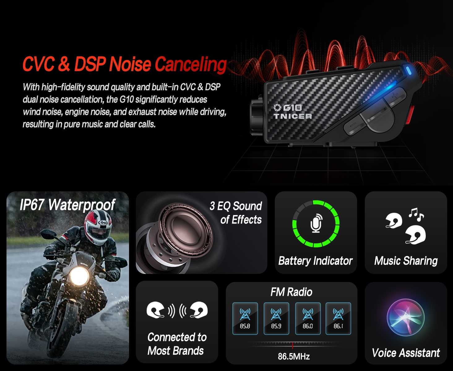 YCV MT100 Motorcycle Bicycle Cycling Recorder, Motorcycle Dash Ca - View #2