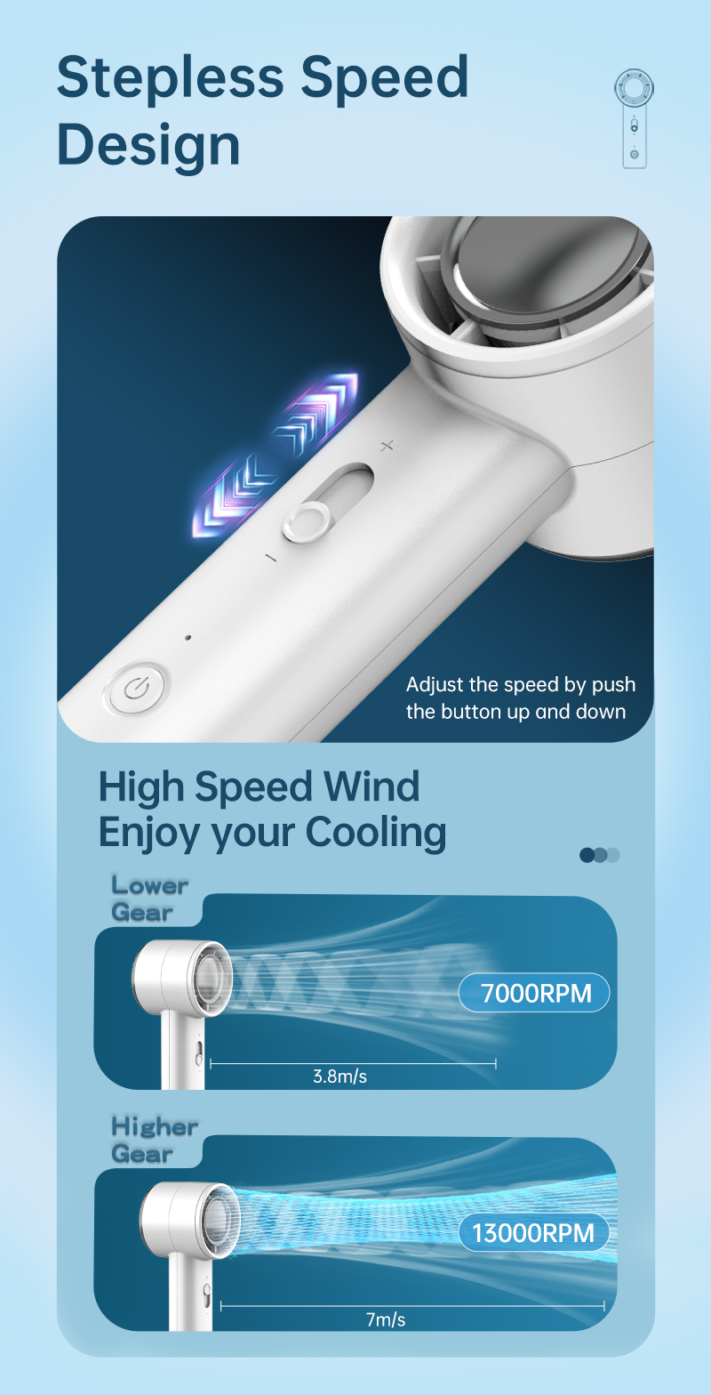 Small high-speed turbo bladeless mini high-speed handheld fan | Shopee ...