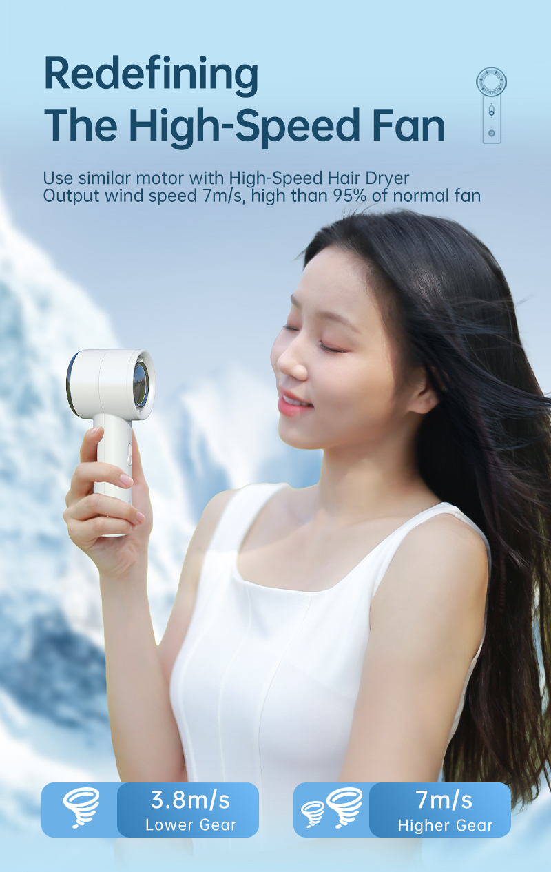 Small high-speed turbo bladeless mini high-speed handheld fan | Shopee ...