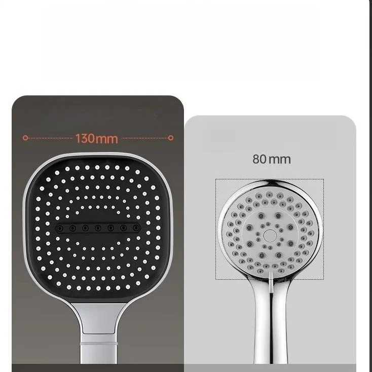 13CM Large Panel Nozzle 3 Modes Shower Head High Pressure Water Massage ...