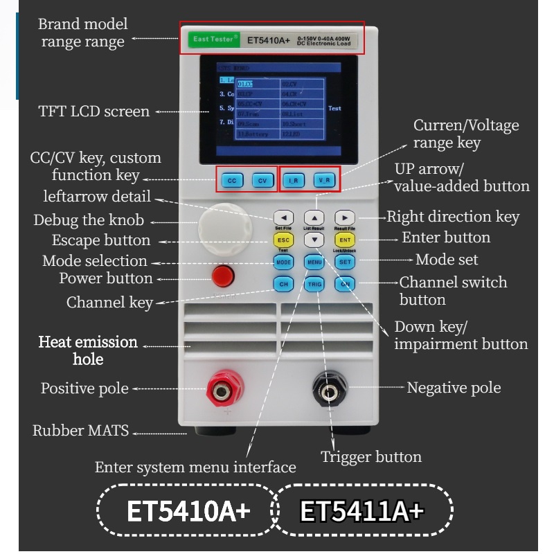 KUAIQU Programmable DC Electronic Load 150V40A 400W USB Connect Single