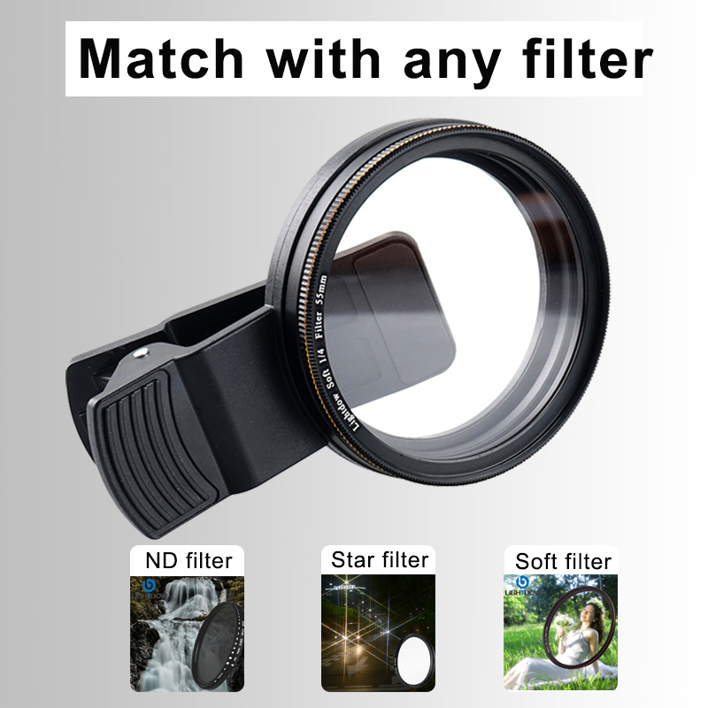 Lightdow Phone Clip for Camera Lens Filters 37/52mm with CPL, ND, Soft ...