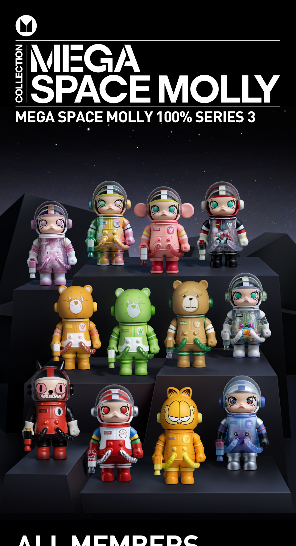 popmart mega space molly 100% series 123