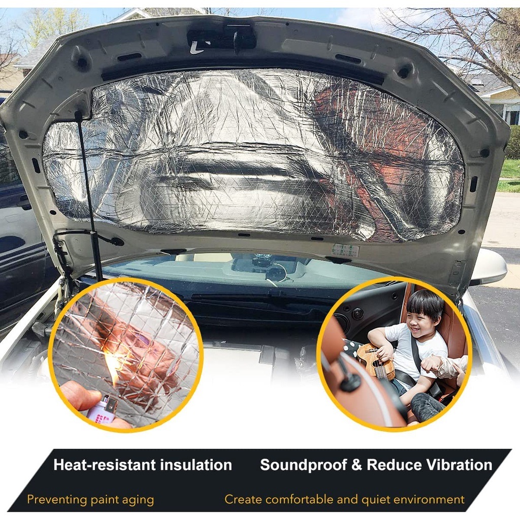 5/10/20/30mm Foil Car Sound Proof Heat Insulation Foam, Noise Proofing ...