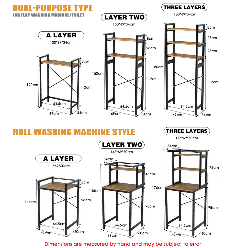 Washing Machine Rack Drum Clamshell 3Tier Storage Rack/Rak Mesin Basuh ...