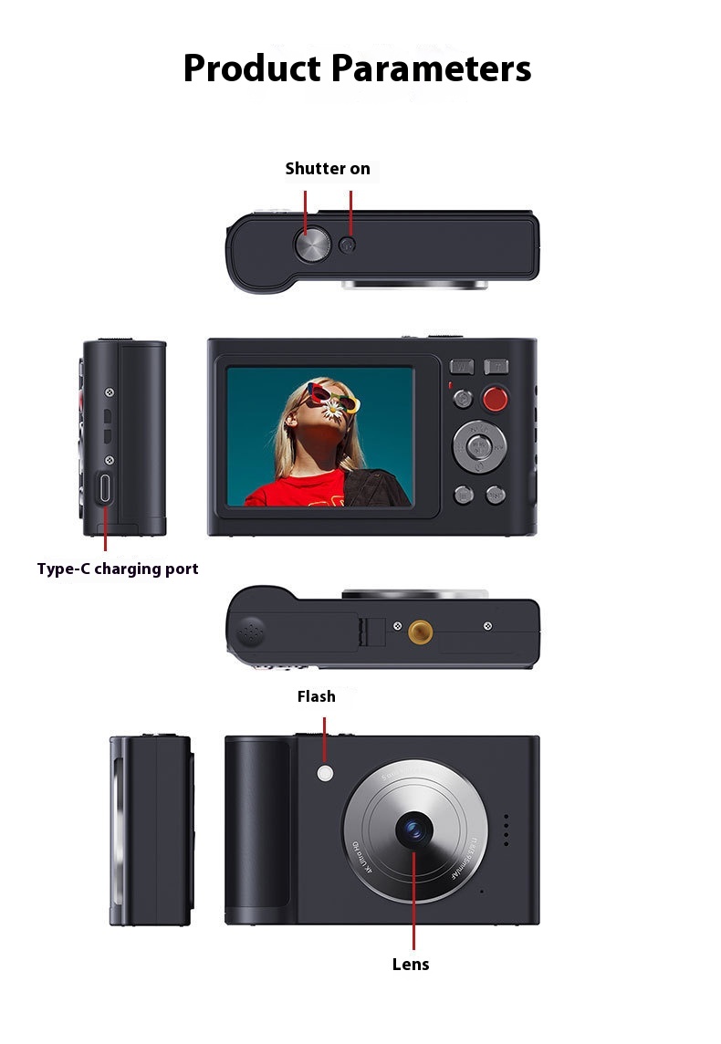 JMR K100 HD Digital Card Camera Student Retro Campus Home Autofocus ...
