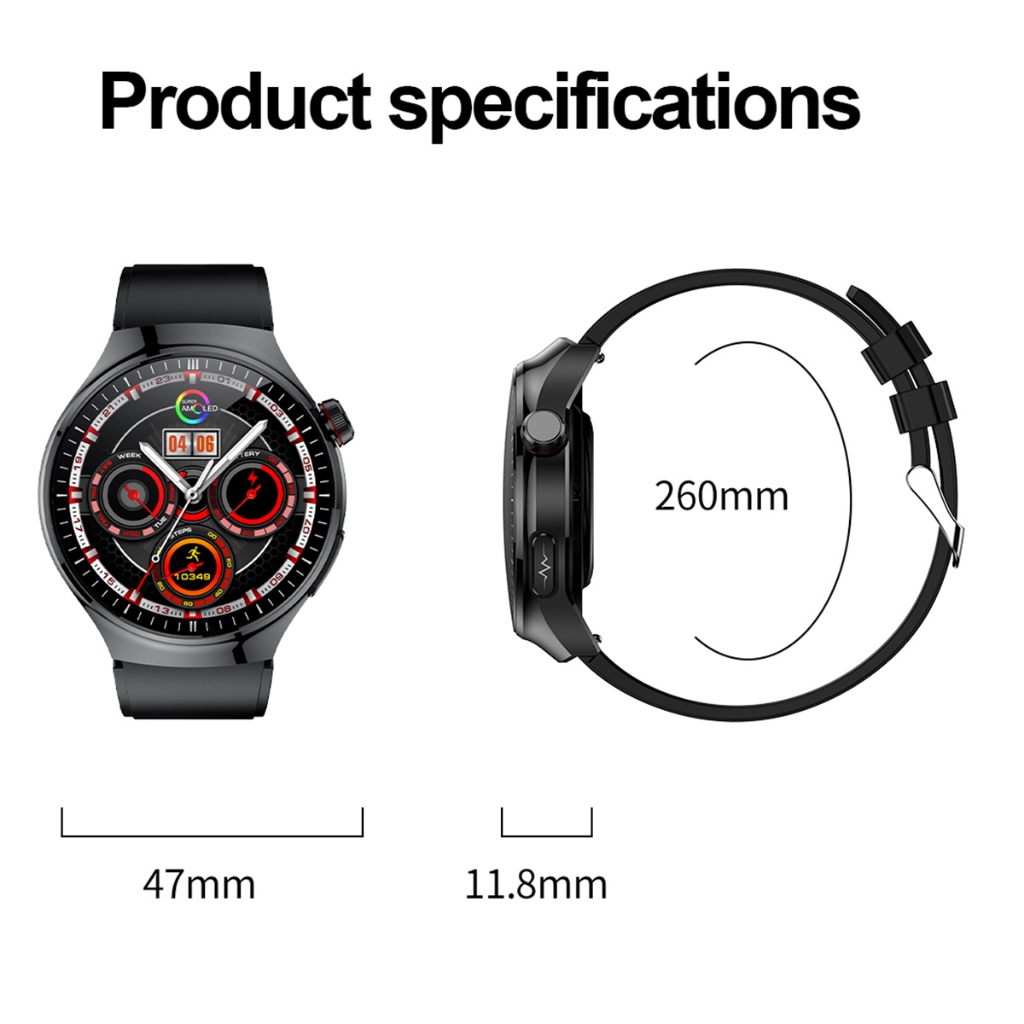 TK26 Smart Watch Man AMOLED 466*466 1.43 inch Bluetooth Call AI Voice ...