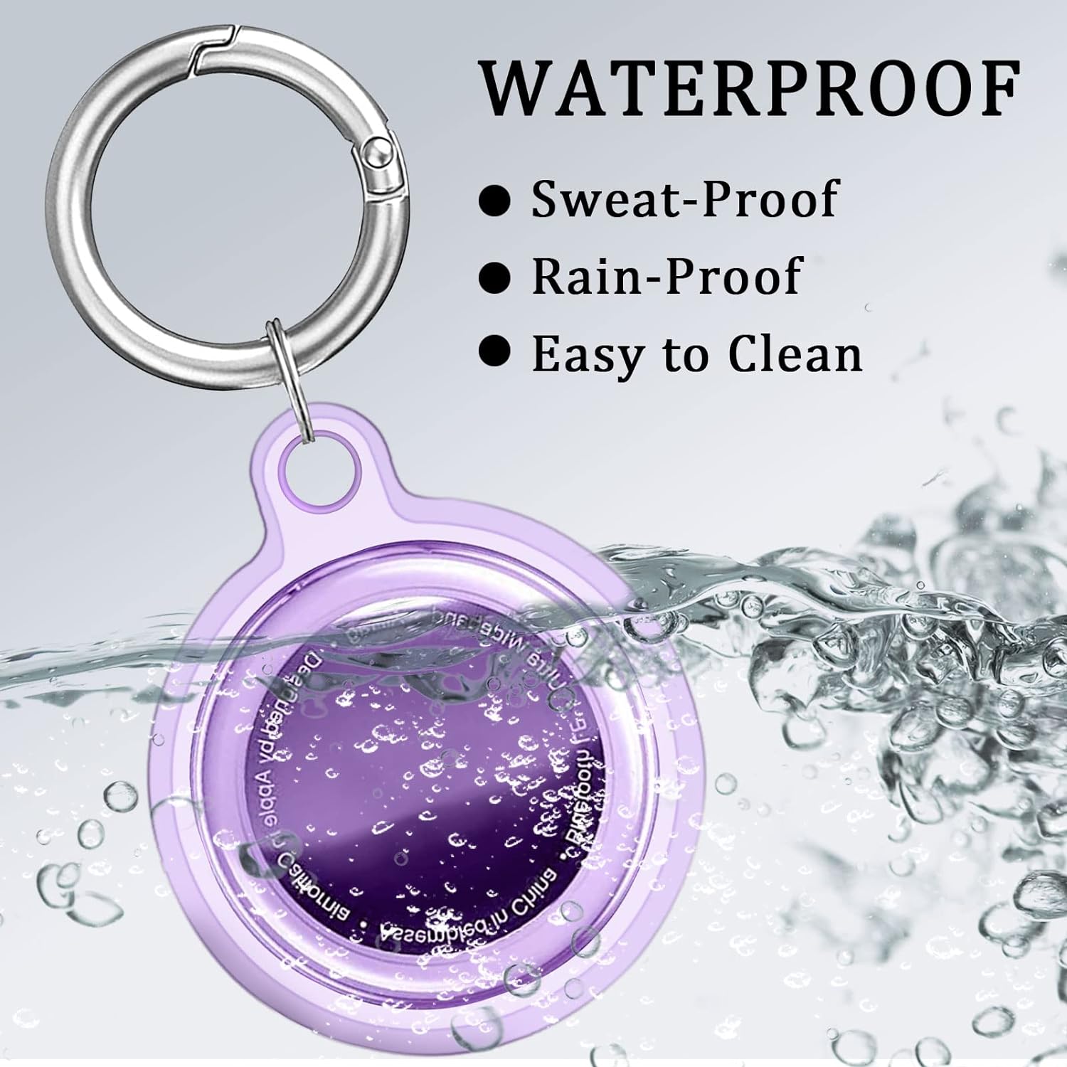 New IPX8 Waterproof Airtag Holder, Airtags Case with Keychain, [Tightly