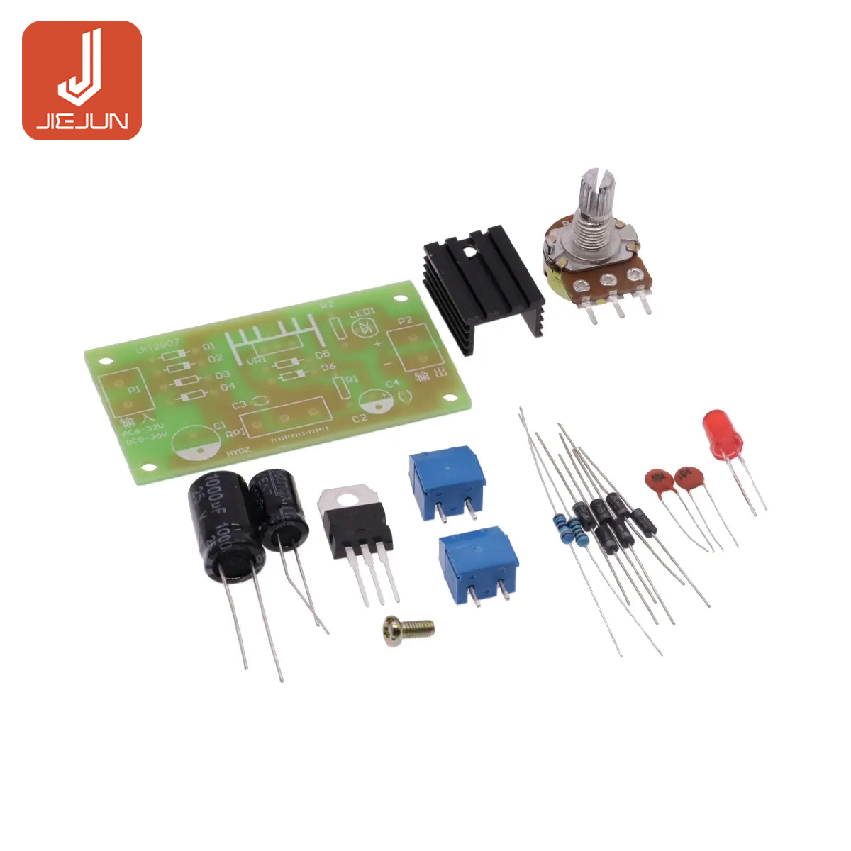 LM317 Adjustable Power Supply Kit Continuous Adjustable DC Power Supply ...