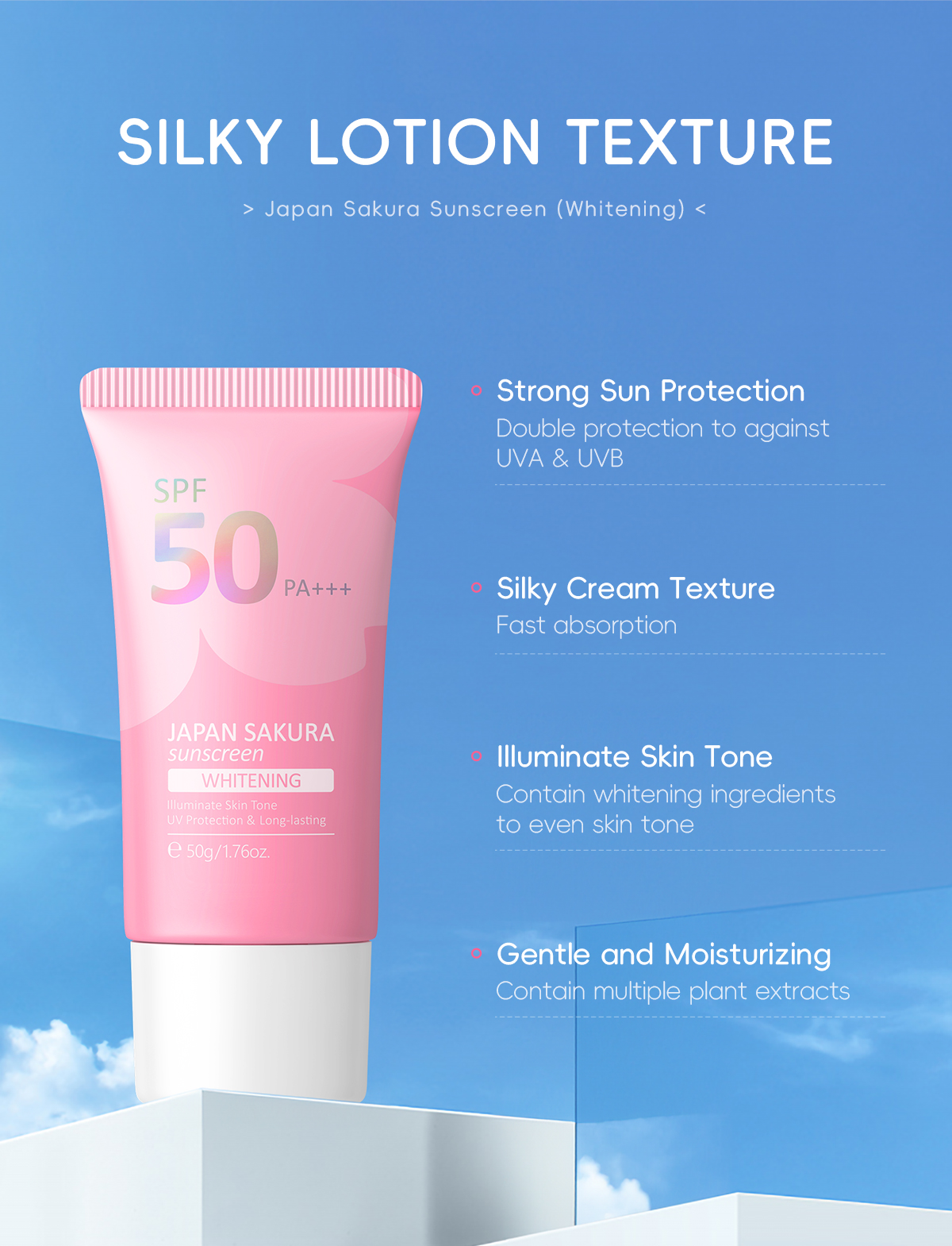 Laikou Japan Sakura Whitening Sunscreen Spf50 Pa+++ 50G Cn 11134208 7R98O Lykh9Kzqavfm18