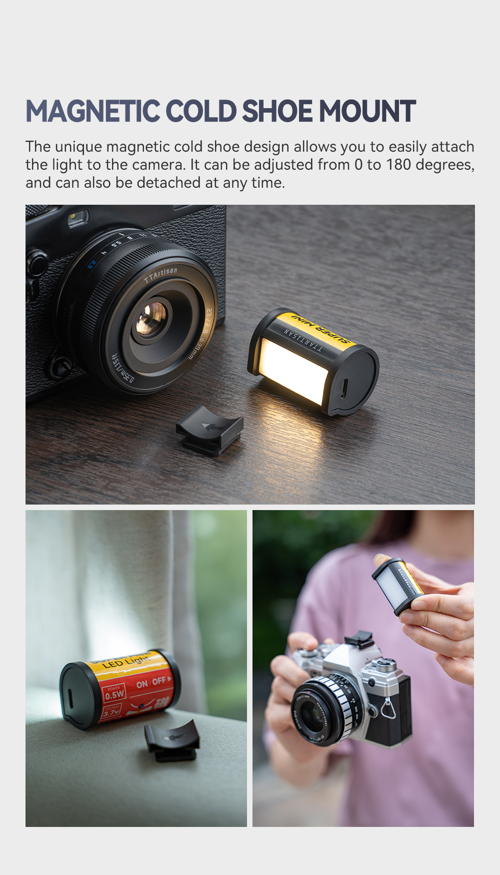 TTArtisan Mini Magnetic LED Fill Light 3000K/4500K/6000K | Shopee Malaysia