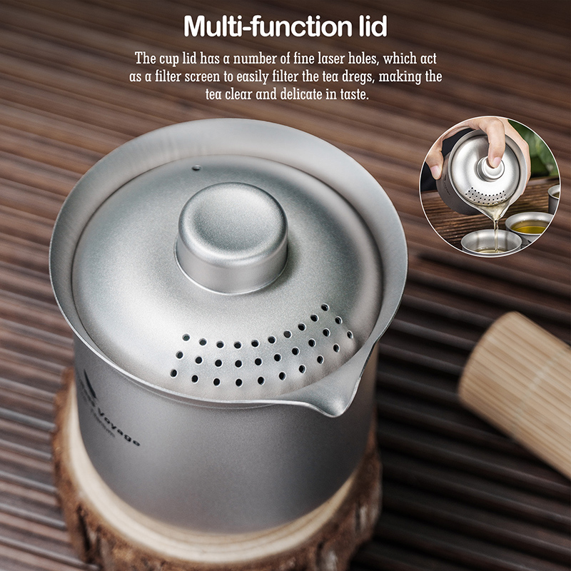 Boundless Voyage Titanium Tea Bowl Cups Set 125ml Double-Layer Tea ...