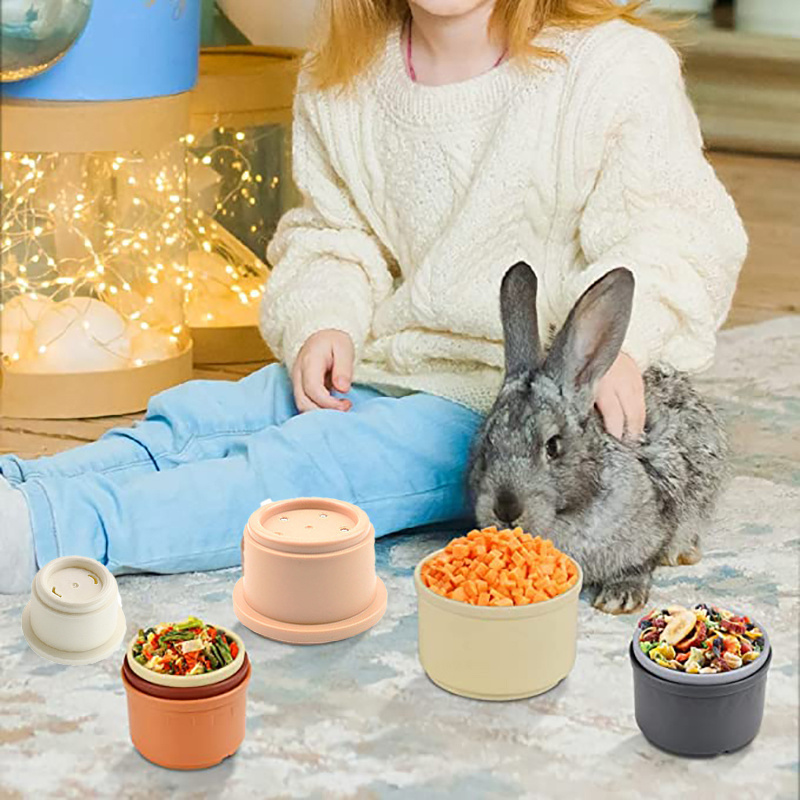 8 Rabbit Stacking Cups Colorful Rabbit Toys Reusable Rabbit Toys ...