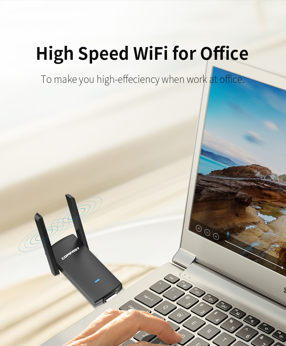 1900Mbps USB3.0 Wireless Network Card RTL8814AU High Power WiFi Adapter ...