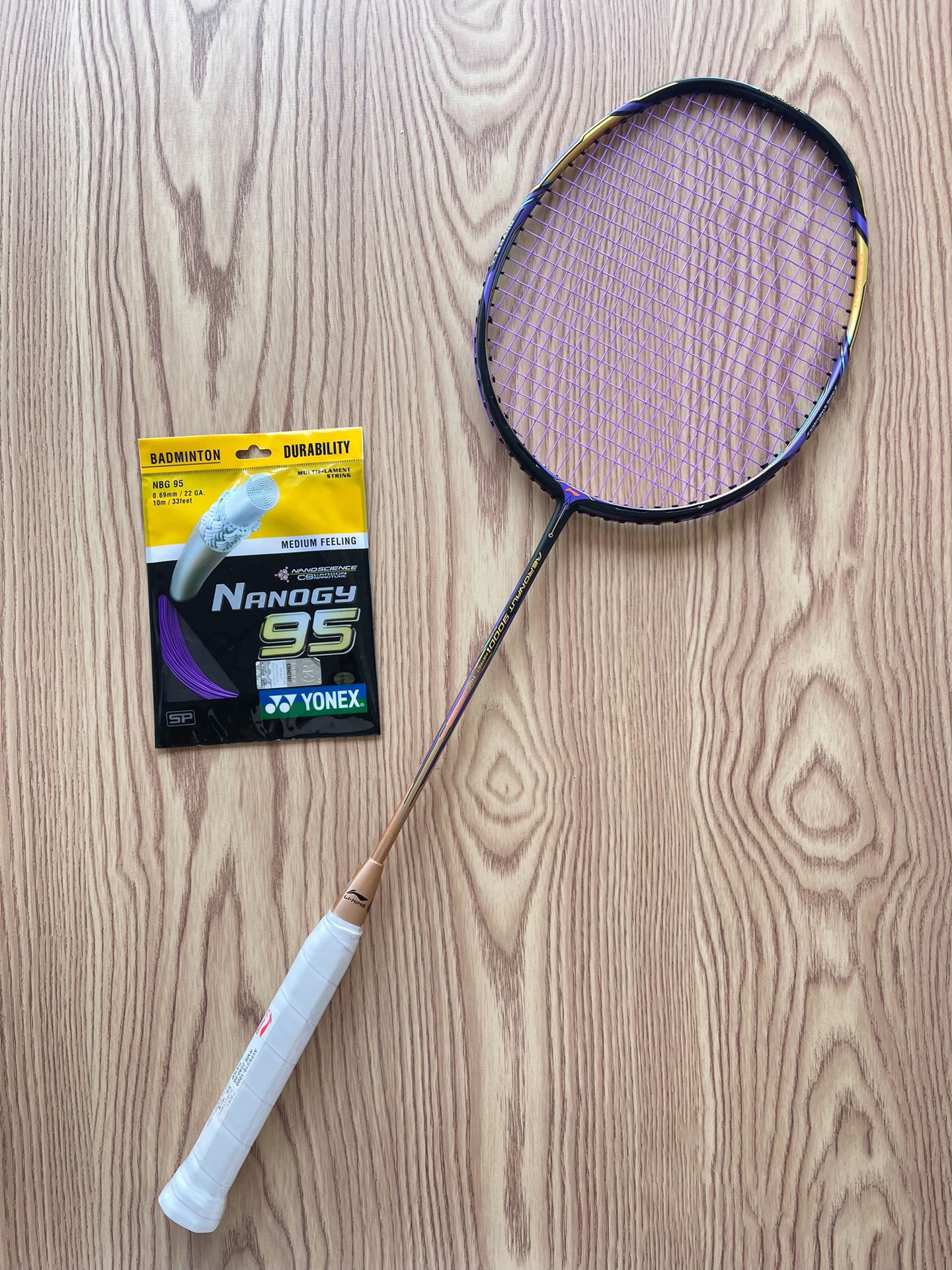 {Same Day Shipment} Li Ning Badminton Racket AERONAUT 9,000i Purple ...