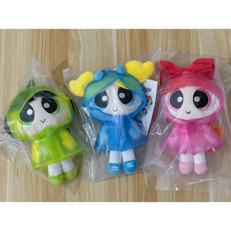 Powerpuff Girls Raincoat Dress Up Series Plushie Doll Toys Kawaii Cute