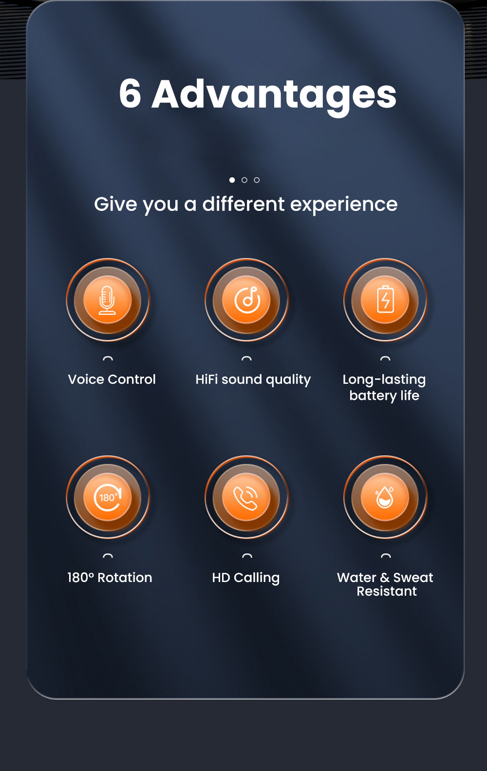 Rotating Single Ear Button OWS Sports Wireless Large Battery Ultra Long ...