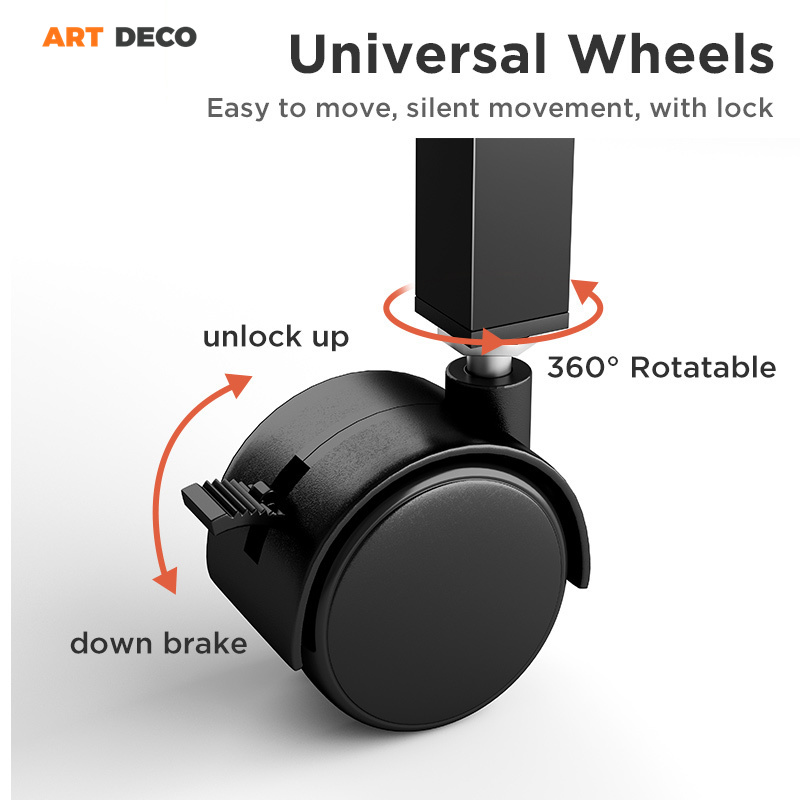 Adjustable Table Foldable Bedside Table With Wheels Adjust Height ...