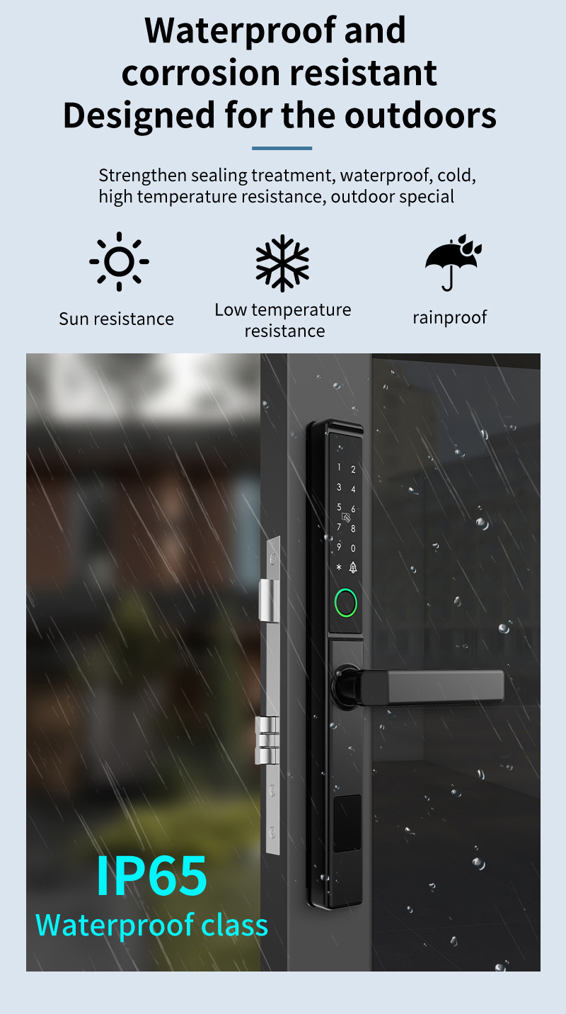 Waterproof Dustproof Tuya Wifi Remote APP Fingerprint Sliding Door ...