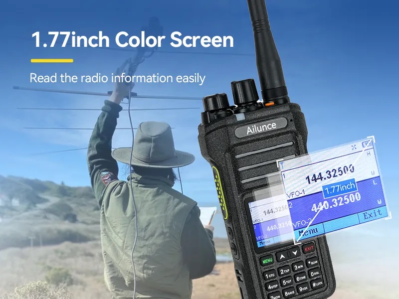 Retevis Ailunce HA1UV Ham Radio, Dual Band Amateurradio, IP67 Waterdicht, 2800mAh Batterij, USB-C Oplaadbare Amateur Radio voor Noodredding, Ham Event in Filed (2 Stuks