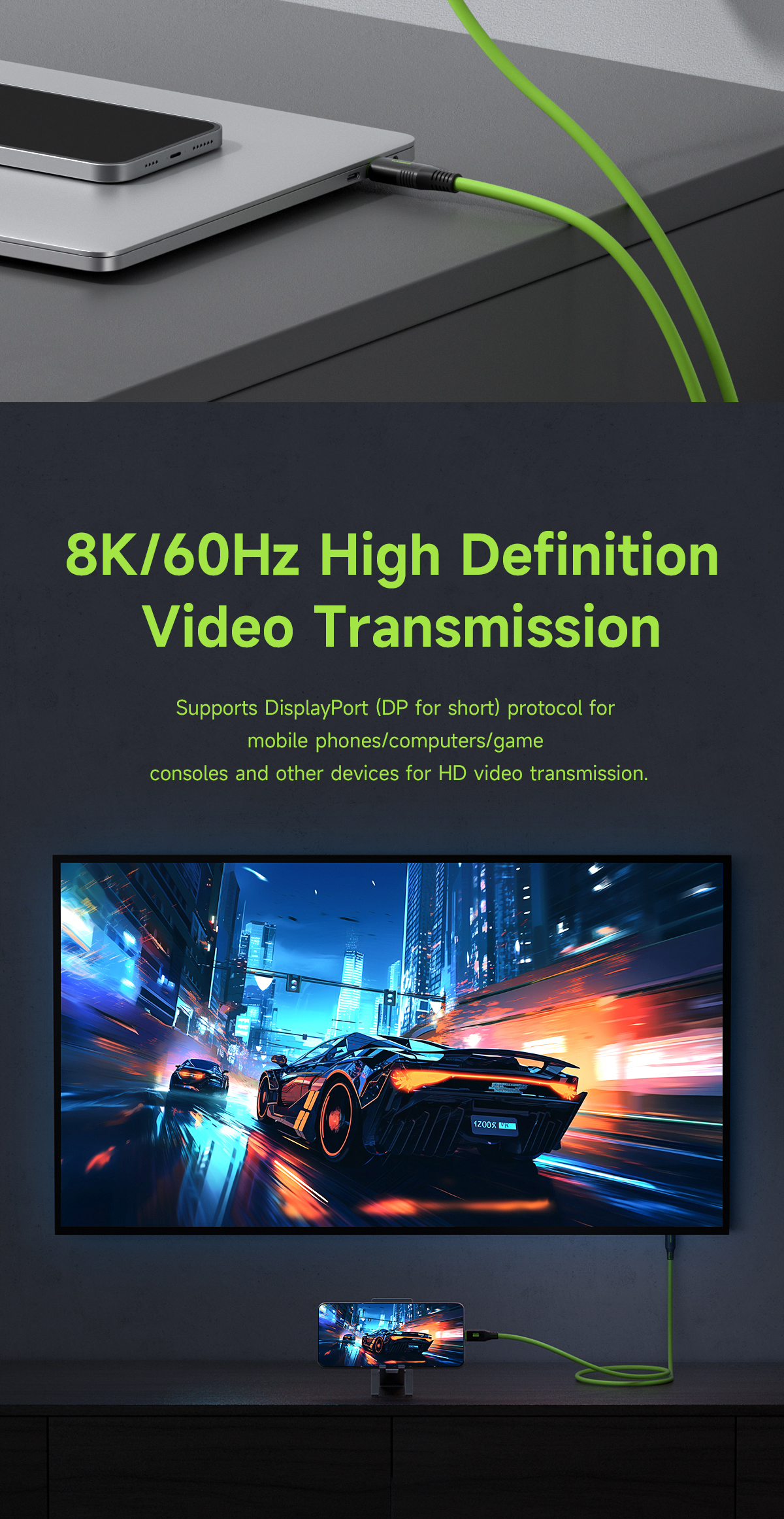 Hagibis USB4 Cable TypeC Fast Charging Cable PD 240W 40Gbps