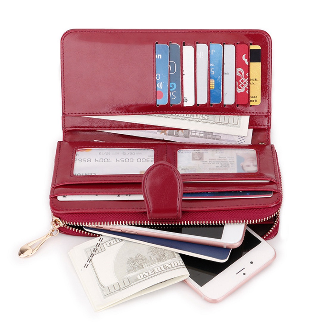 Bright Shiny Long Wallet, Can Hold Multiple Cards, Match Handbag, Match ...