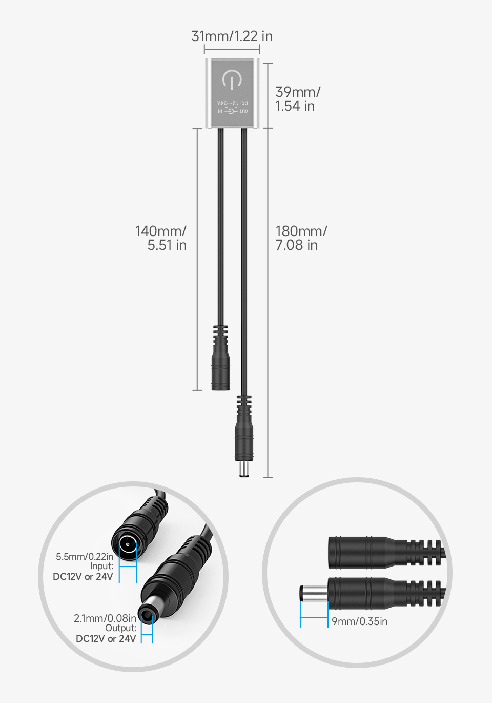 BTF-LIGHTING 12V 24V DC Touch On/Off Sensor Switch Touch Dimmer Switch ...