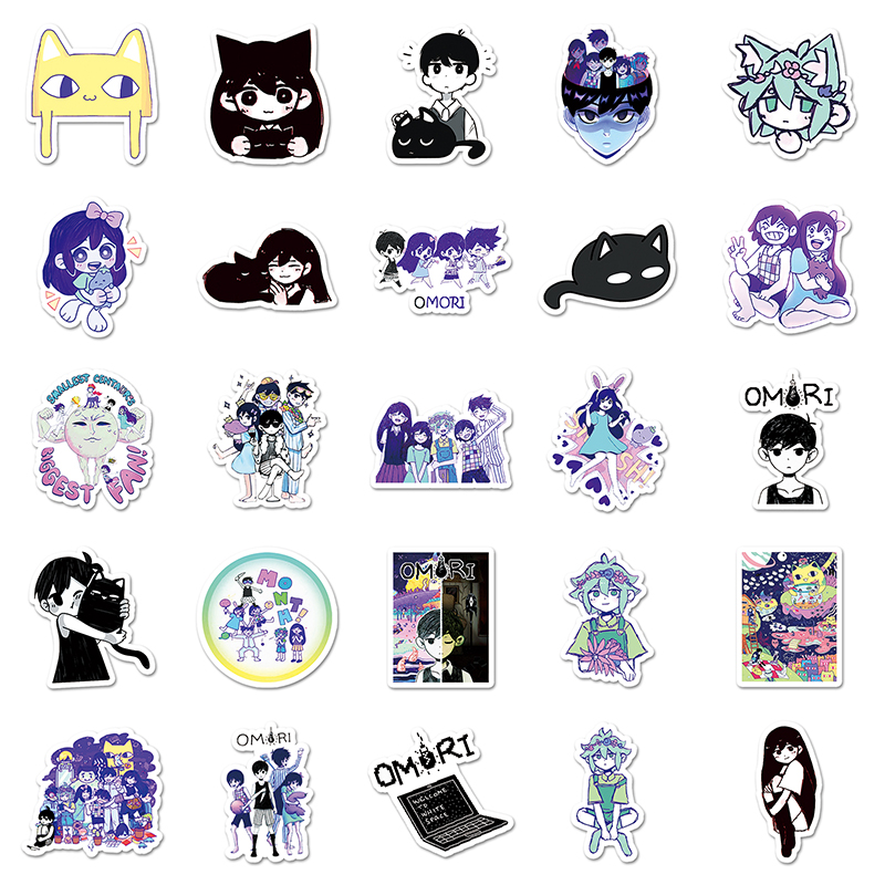 50pcs Game Omori Stickers Anime Decals Graffiti Car Skateboard Laptop ...