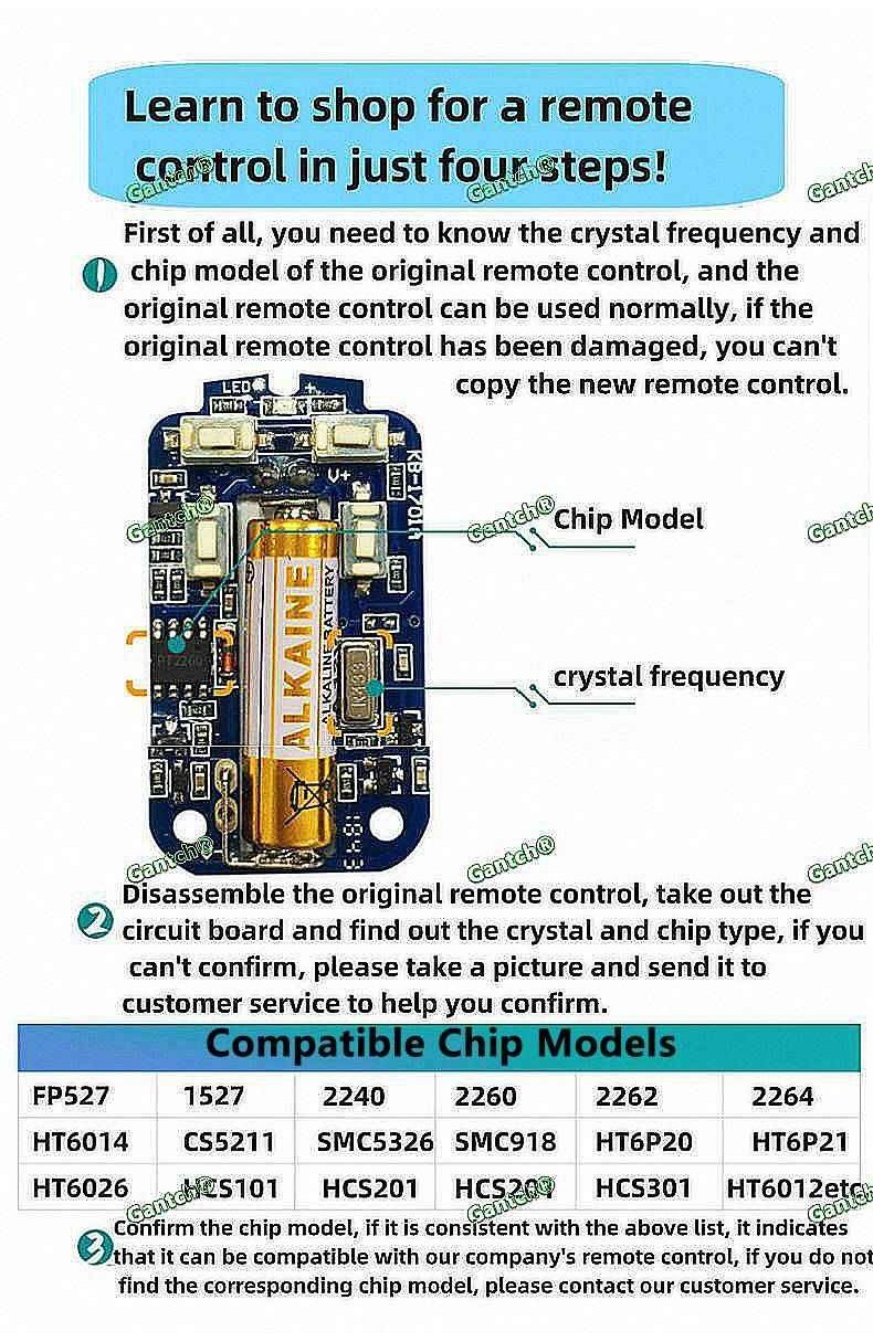 315MHz 433MHz RF Wireless Remote Control for Automatic Gate Control ...