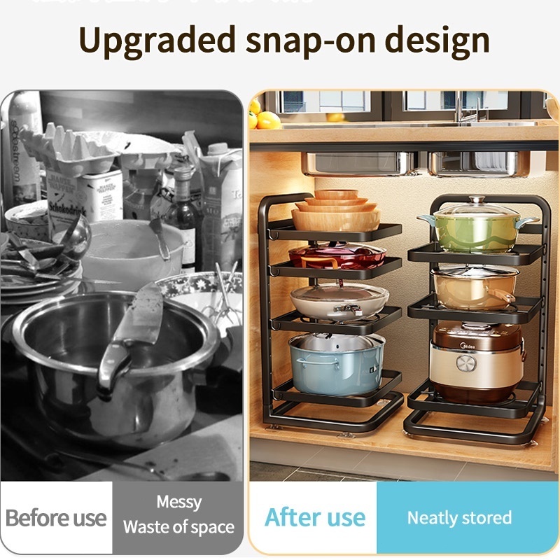 28 Layers Kitchen pan organizer Multilayer adjustable kitchenware