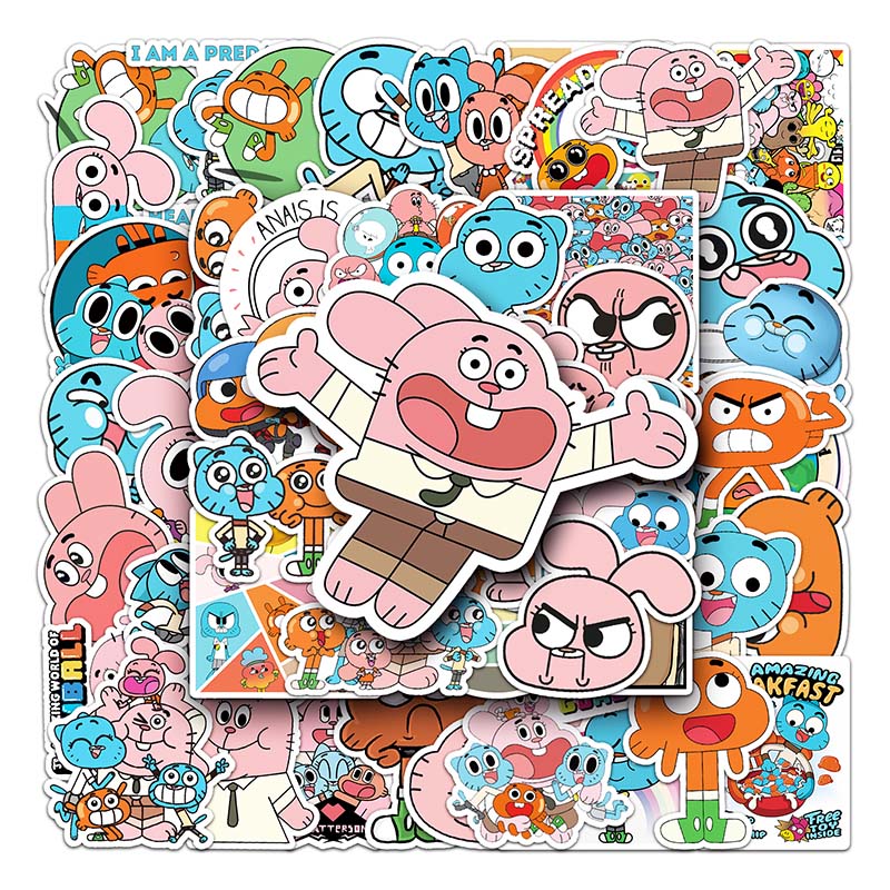 50PCS The Amazing World of Gumball Stickers Toys Graffiti Decals Laptop ...