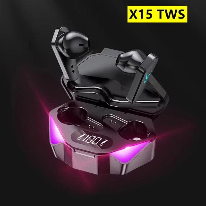 X15 TWS Gaming Earbuds Wireless Bluetooth Earphones With Mic Bass Audio