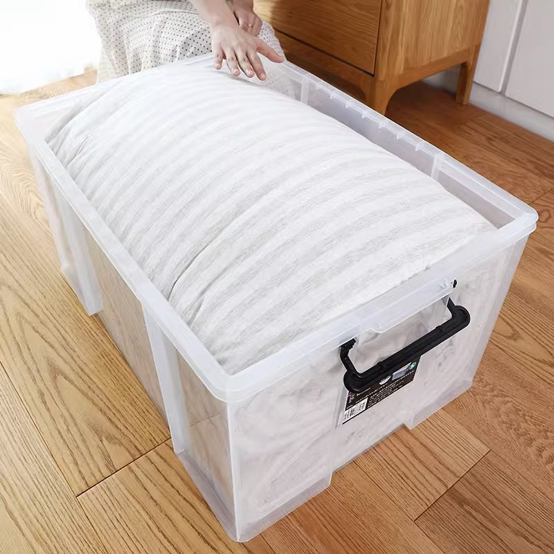 IKEA Transparent Storage Box Dustproof Megabox with Wheels Storage ...