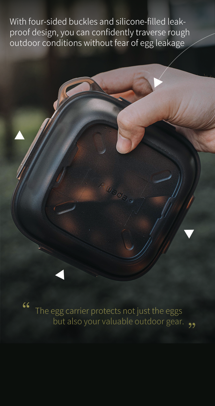 Awada 2 in 1 Multifunctional Egg Container Outdoor Shockproof Egg ...